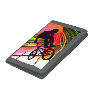 BMX in Lines & Circles Trifold Wallet