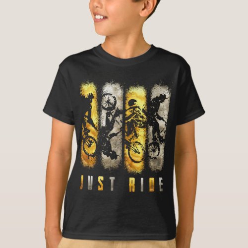 Bmx Just Ride Gold T_Shirt