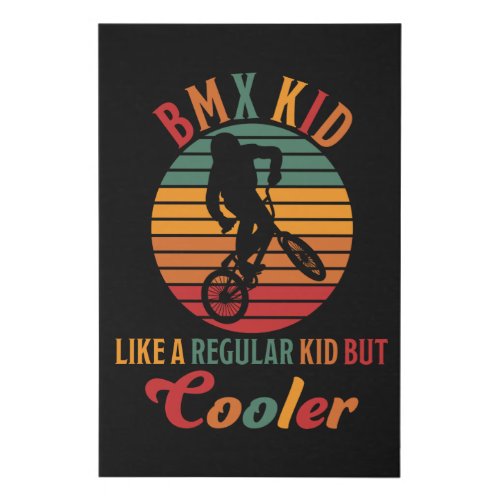 BMX Kid Like A Regular Kid But Cooler Bicycle Gift Faux Canvas Print