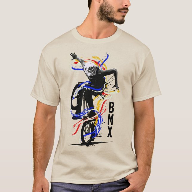 Bmx Old School - Bmx Bike Flatland T-Shirt (Front)