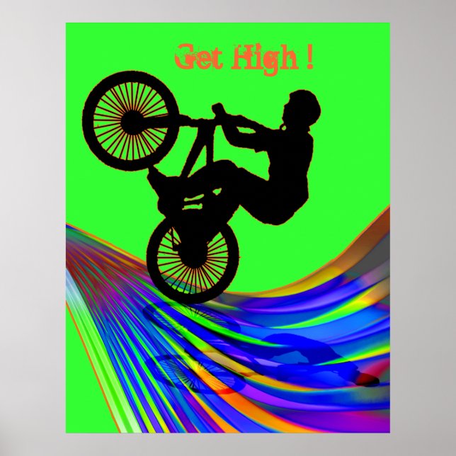 BMX on Rainbow Road Poster (Front)