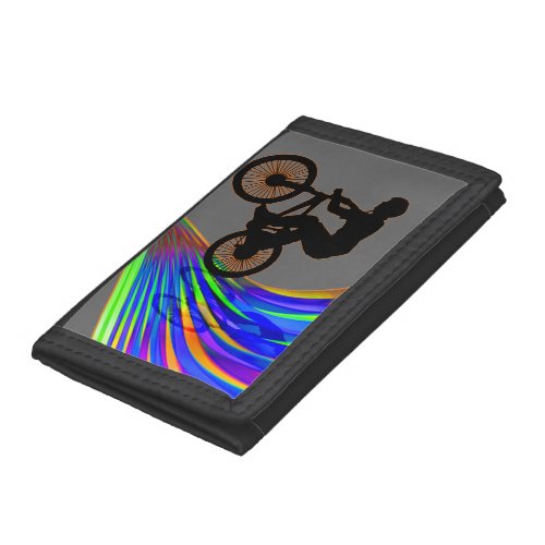 BMX on Rainbow Road Trifold Wallet