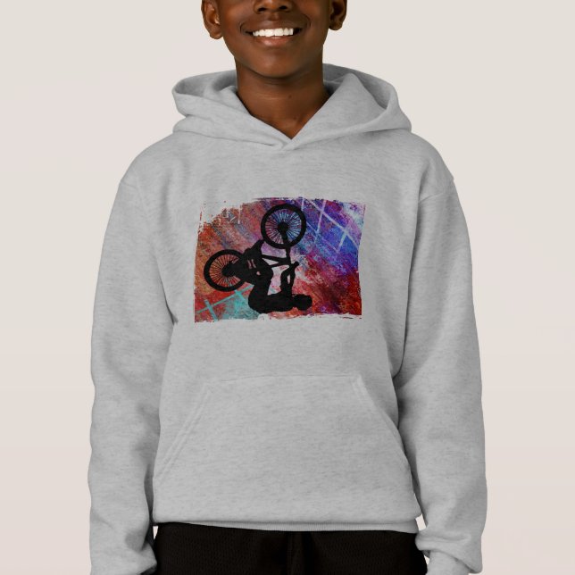 BMX on Rusty Grunge Hoodie (Front)