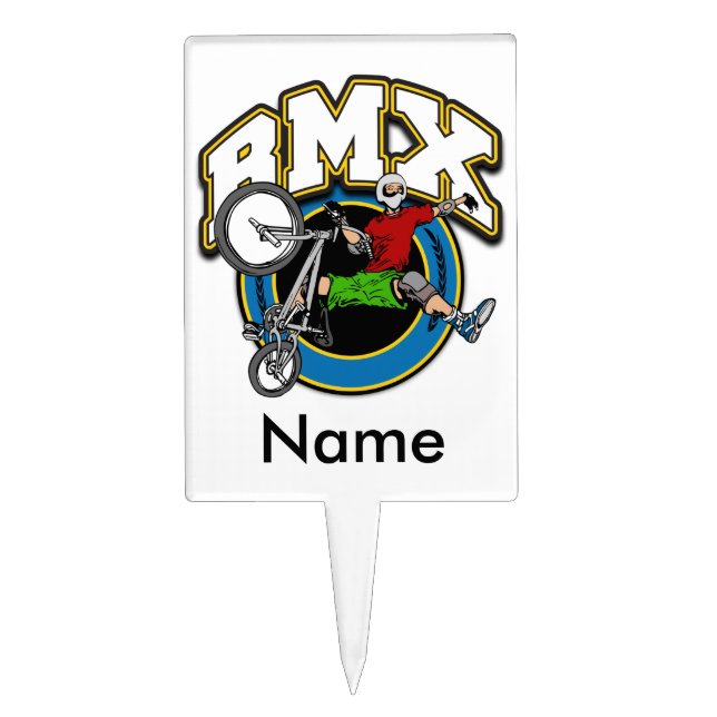 BMX One Handed Trick Cake Topper (Front)