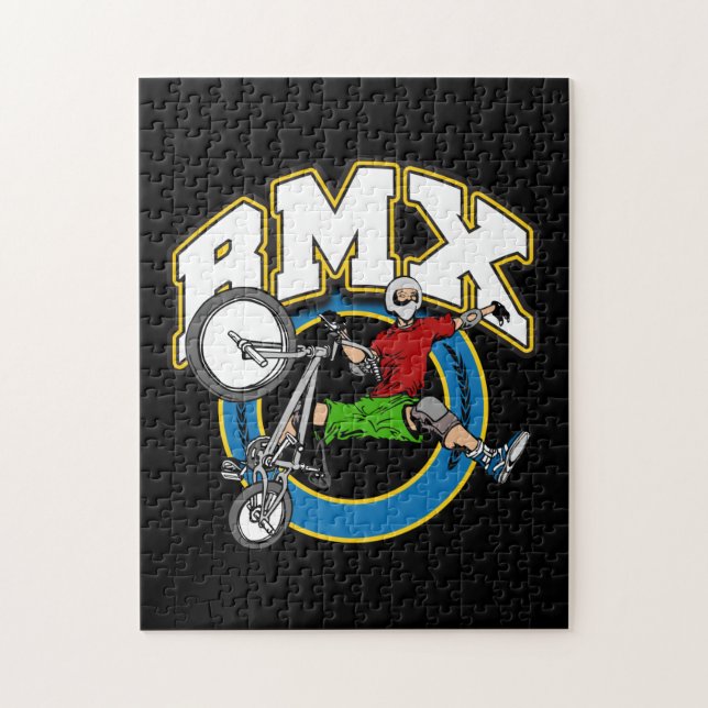 BMX One Handed Trick Jigsaw Puzzle (Vertical)