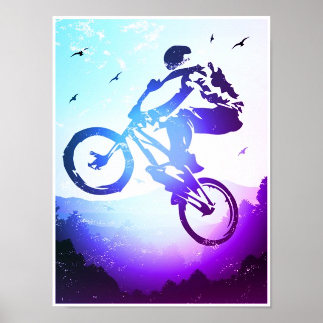 Bmx Poster - Bmx Bike - Colorful Bmx Poster Print (Front)