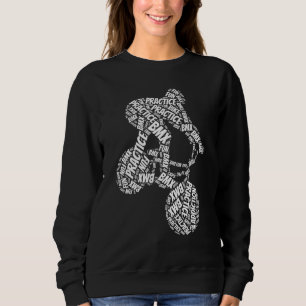 Bmx Practice Addiction Biker Bmx Rider Silhouette Sweatshirt