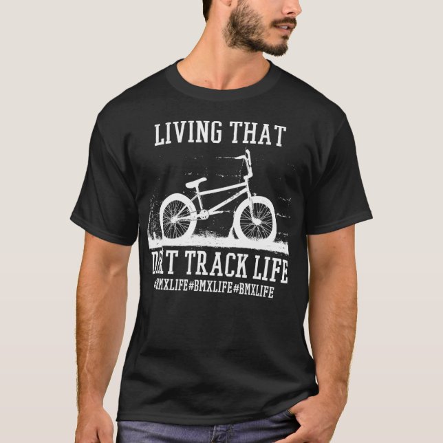 BMX Racing Riding  For Boys Or Girls Dirt Bike Gif T-Shirt (Front)