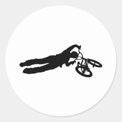 BMX Rider_2 Classic Round Sticker