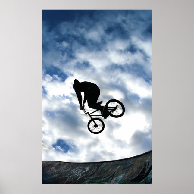 BMX rider at Devonshire Green, Sheffield Poster (Front)