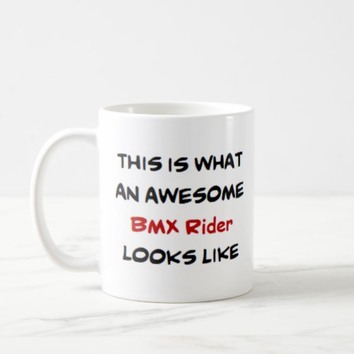 bmx rider awesome coffee mug