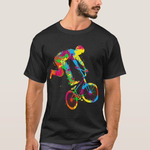 BMX Rider Bike Bicycle Stunt Racing Kids Boys 3 T_Shirt