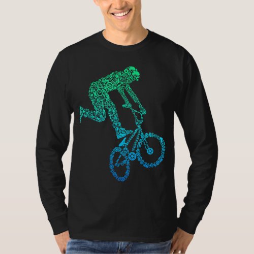 BMX Rider Bike Bicycle Stunt Racing Kids Boys T_Shirt