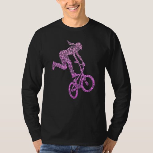 Bmx Rider Girl Bike Bicycle Stunt Racing Kids Girl T_Shirt