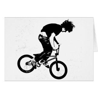 BMX Rider in Black and White Cards