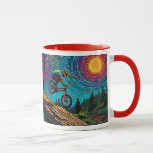 BMX Rider on Mountain Slope Mug