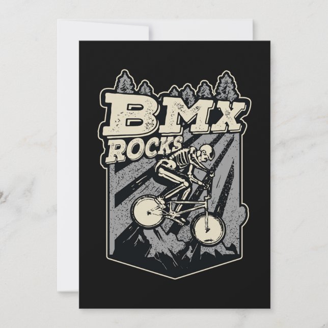 BMX Rocks BMX Bike Racing Halloween Costume Invitation (Front)
