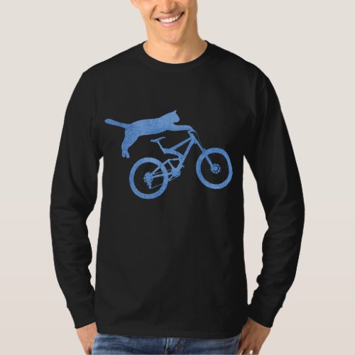 BMX Stunt Cat _ Mountain Bike Dirt Bike Funny Cat  T_Shirt