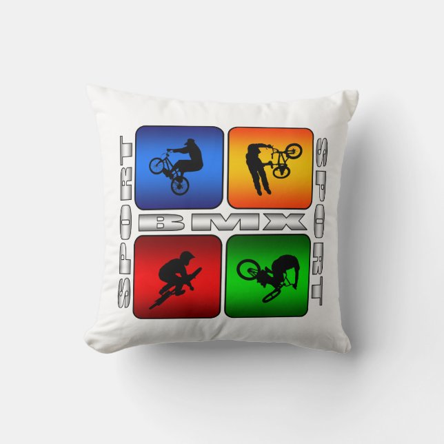 BMX Super Nice Sport Design Throw Pillow (Front)