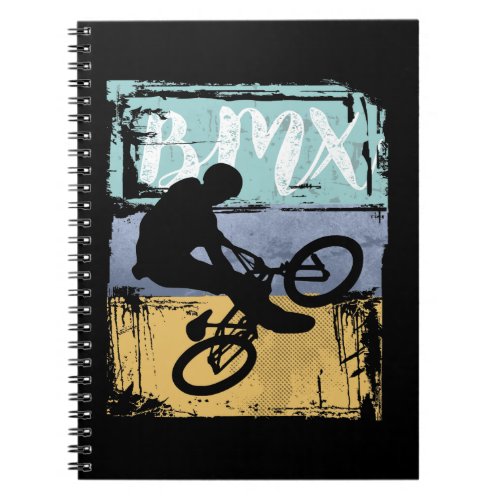 BMX Tee _ Vintage Retro BMX Bike Rider Notebook