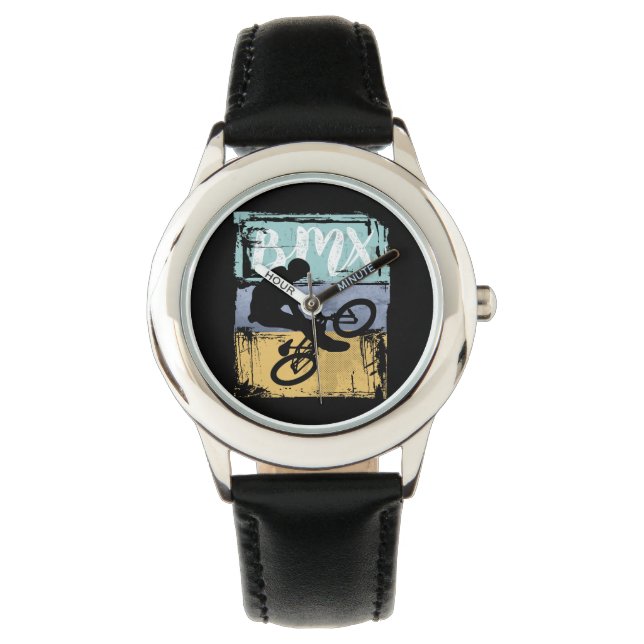 BMX Tee - Vintage Retro BMX Bike Rider Watch (Front)