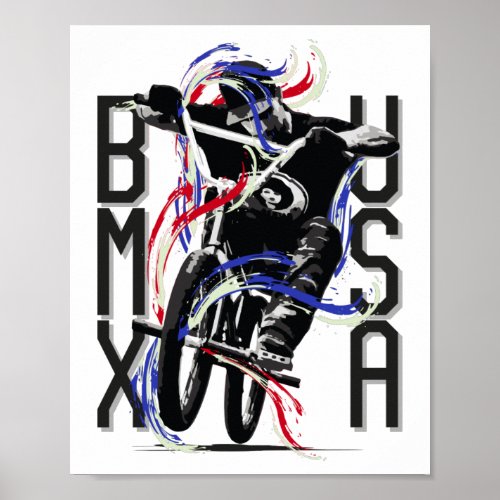 BMX USA America  Bmx Poster