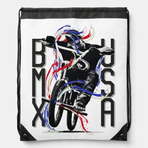 Bmx USA  United States of America Drawstring Bag