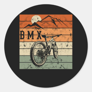 Bmx Vintage Bike Fans Freestyle Bmx Riders Exstrem Classic Round Sticker