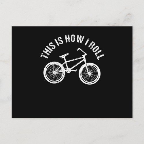 BMX Vintage Biking Retro Bicycle Cyclist Postcard