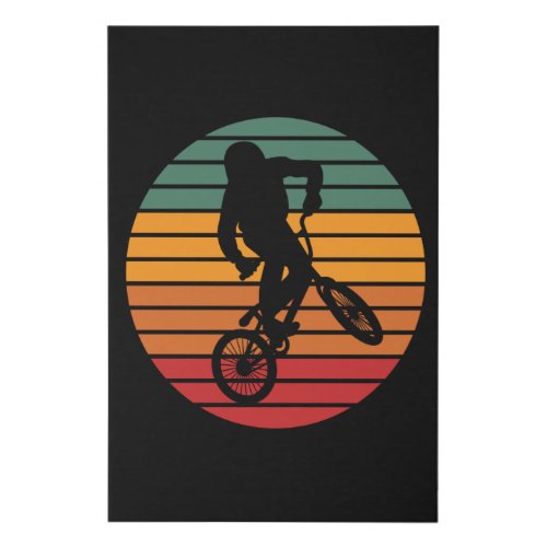 BMX Vintage Freestyle Sport Cycling Fun Bike Gift Faux Canvas Print