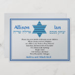 B&#39;nai Mitzvah Invitation Jewish Star David Twins at Zazzle