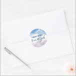 B'NEI MITZVAH SEAL modern purple blue watercolor<br><div class="desc">by kat massard >>> WWW.SIMPLYSWEETPAPERIE.COM <<<</div>