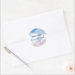 B'NEI MITZVAH SEAL modern purple blue watercolor<br><div class="desc">by kat massard >>> WWW.SIMPLYSWEETPAPERIE.COM <<<</div>
