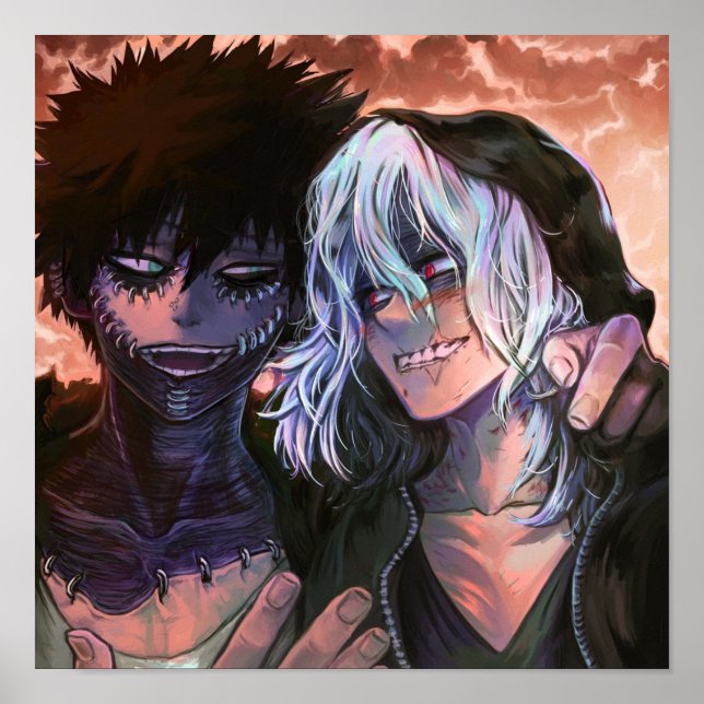 BNHA Fooling about Dabi x Shigaraki fluff Poster (Front)