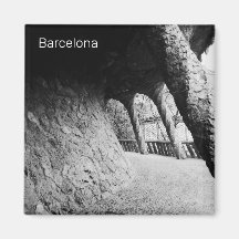 Bnw colonnade of Park Guell