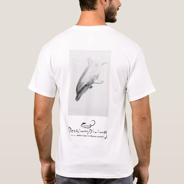 BnW dolphin 白黒イルカ T-Shirt (Back)