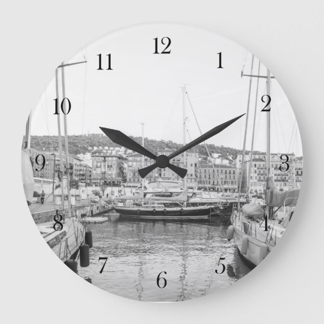 BnW Nice port Large Clock (Front)