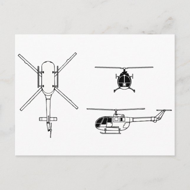 BO-105 POSTCARD (Front)