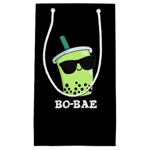 Bo_bae Funny Boba Tea Pun Dark BG Small Gift Bag