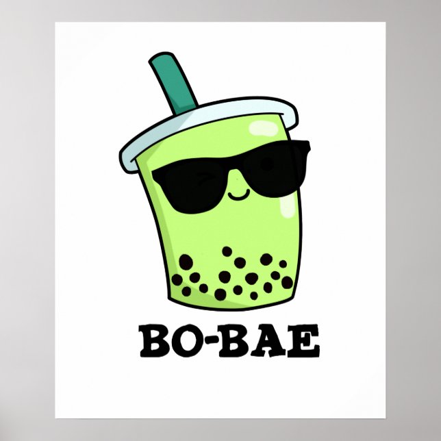 Bo-bae Funny Boba Tea Pun Poster (Front)