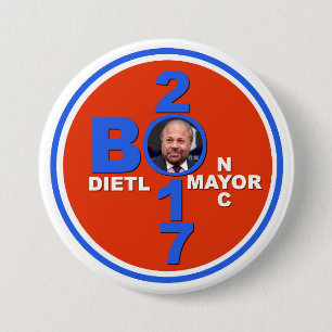 Bo Dietl for NYC Mayor 2017 Pinback Button