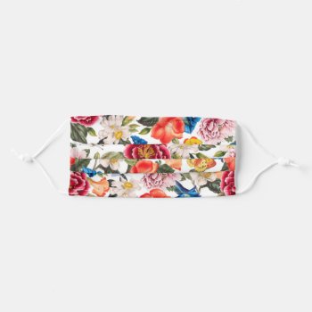 Bo-ho Chic Floral Adult Cloth Face Mask by Dmargie1029 at Zazzle