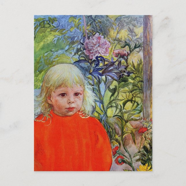 Bo in Pink Peonies Postcard (Front)