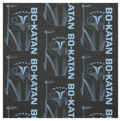 Bo-Katan Helmet Line Art Fabric