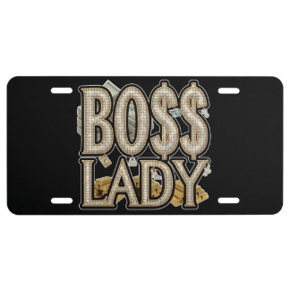 BO$$ Lady Materialistic License Plate