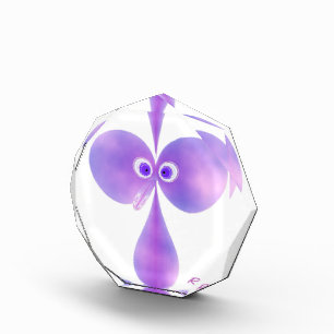 Bo-oby Bird Purple Acrylic Award