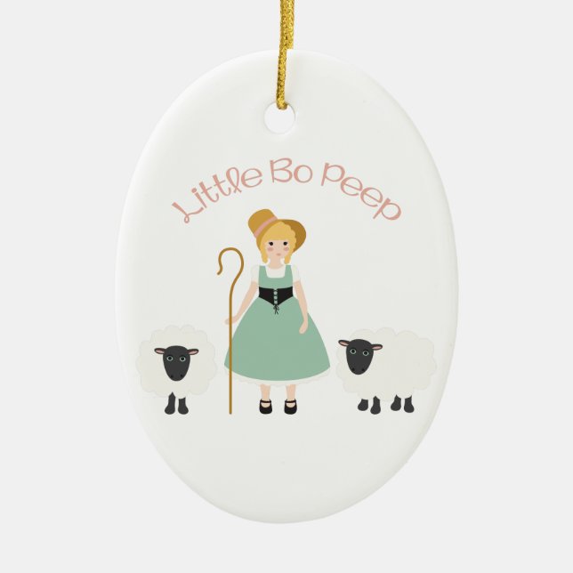 Bo Peep Ceramic Ornament (Front)