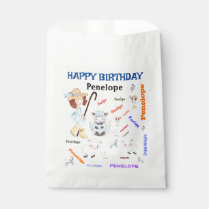 BO PEEP NURSERY RHYME Word Cloud Name Collage Favor Bag