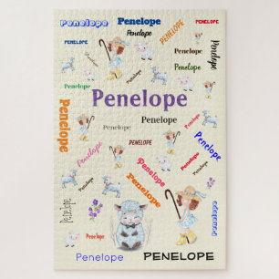 BO PEEP NURSERY RHYME Word Cloud Name Collage Jigsaw Puzzle