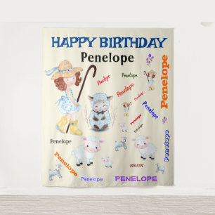 BO PEEP NURSERY RHYME Word Cloud Name Collage Tapestry